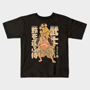 Samurai Carrying a Suzu Kids T-Shirt